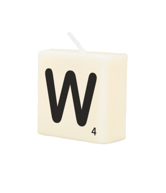 Letter Kaarsje W 4cm van Paper Dreams koop je bij Partywinkel