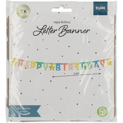 Letter Slinger Happy Birthday Ster 1,6m van Folat koop je bij Partywinkel