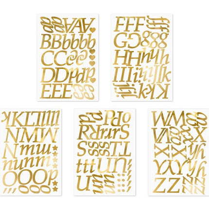 Letter Stickers Goud van Partydeco koop je bij Partywinkel