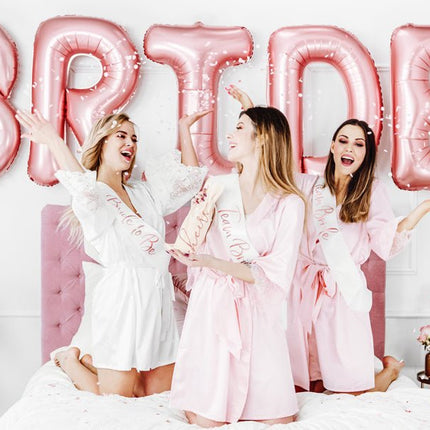 Letterballon Set Bride Rose Goud Leeg 2,8m van Partydeco koop je bij Partywinkel