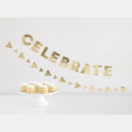 Letterslinger Celebrate Goud 2 delig van Unique koop je bij Partywinkel