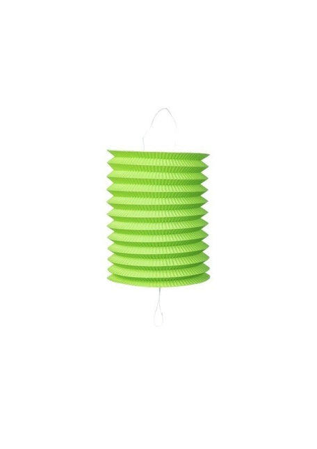 Licht Groene Lampion 16cm van WeFiesta koop je bij Partywinkel