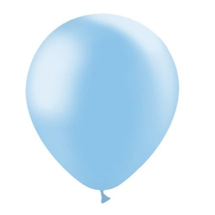 Lichtblauwe Ballonnen Metallic 30cm 10st - Partywinkel - 8711194015542