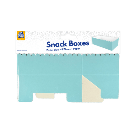 Lichtblauwe Snackbakje 12,5cm 8st van Paper Dreams koop je bij Partywinkel