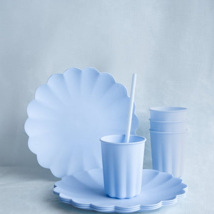 Lichtblauwe Tafelkleed Pastel 1,8m van Partydeco koop je bij Partywinkel