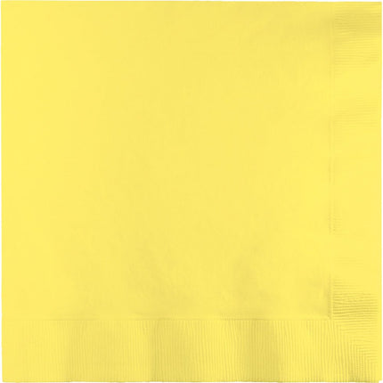 Lichtgele Servetten 3 - Laags 33cm 50st van Creative Converting koop je bij Partywinkel