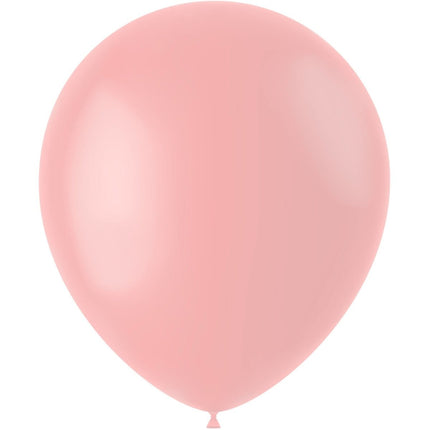 Lichtroze Ballonnen Powder Pink 33cm 50st van Folat koop je bij Partywinkel