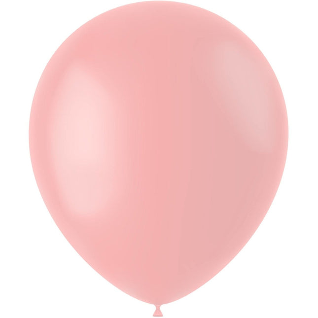 Lichtroze Ballonnen Powder Pink 33cm 50st van Folat koop je bij Partywinkel