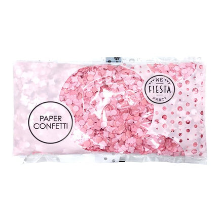 Lichtroze Confetti Zak 100gr van WeFiesta koop je bij Partywinkel