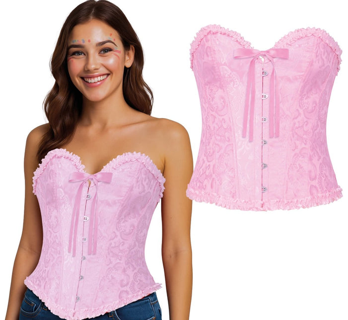Lichtroze Corset Dames van Fiestas Guirca koop je bij Partywinkel