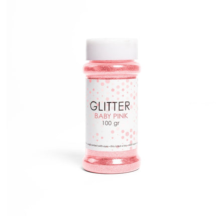 Lichtroze Glitters 100gr van WeFiesta koop je bij Partywinkel