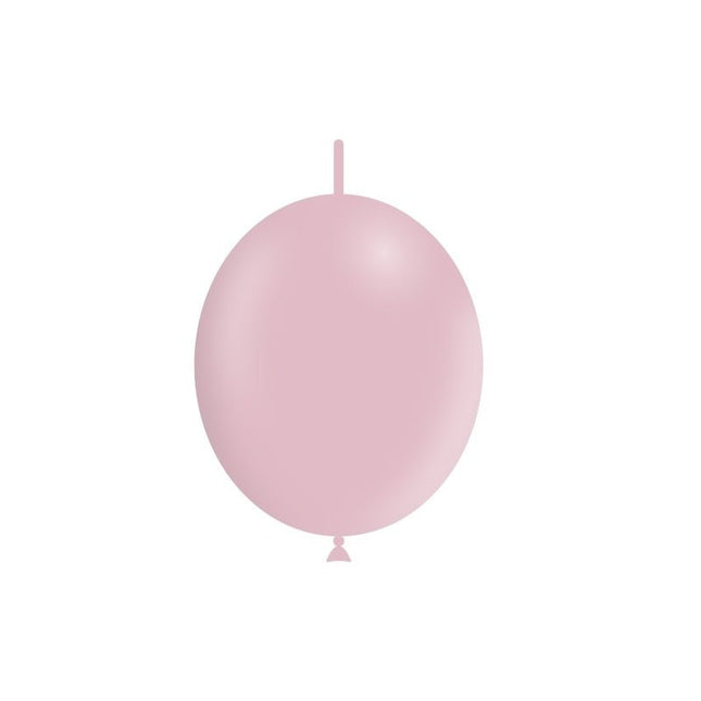 Lichtroze Knoopballonnen Pastel 30cm 50st van Balloonia koop je bij Partywinkel