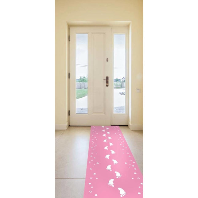 Lichtroze Loper Voetje 50cm 2,5m - Partywinkel - 8714572092845