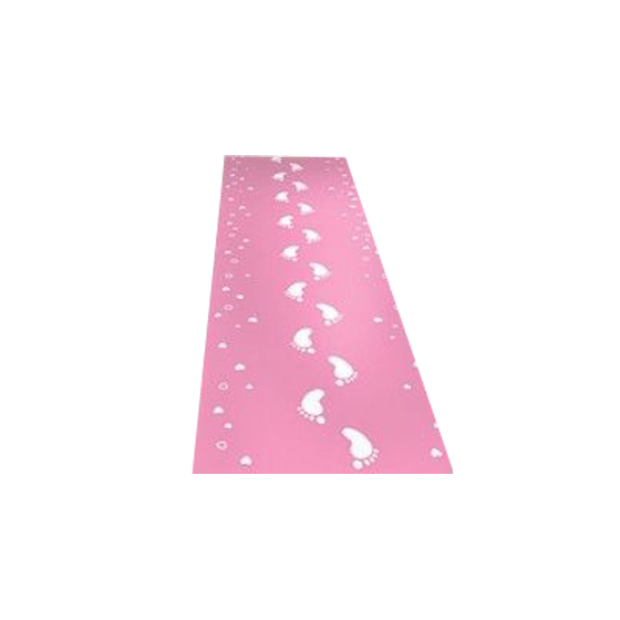 Lichtroze Loper Voetje 50cm 2,5m - Partywinkel - 8714572092845
