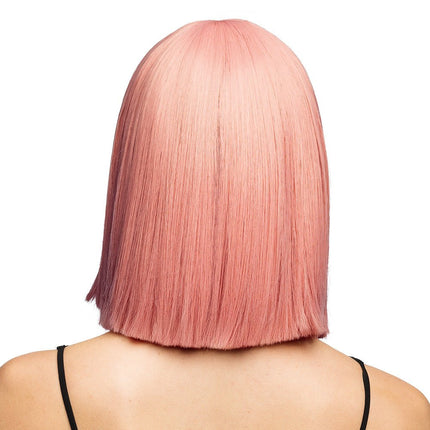 Lichtroze Pruik Bob Met Pony van Boland koop je bij Partywinkel