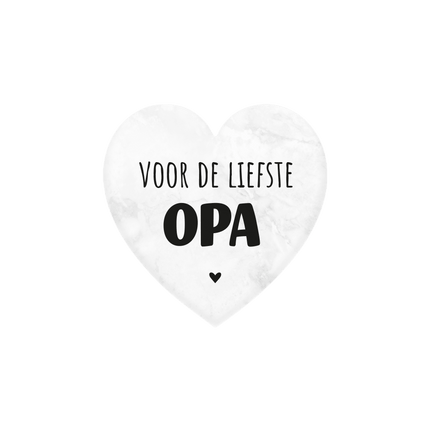 Liefste Opa Marmer Hartje 5cm van Paper Dreams koop je bij Partywinkel