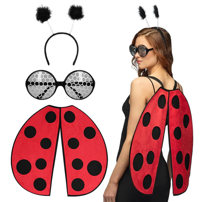 Lieveheersbeestje Accessoireset 3 delig - Partywinkel - 8712026528872
