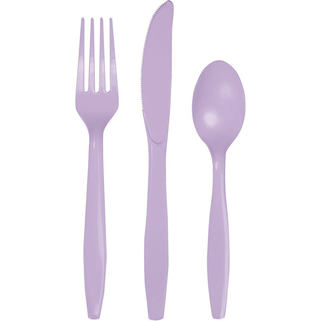 Lila Bestek Plastic 24st van Creative Converting koop je bij Partywinkel