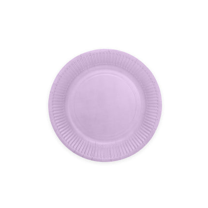 Lila Borden Papier 18cm 20st van WeFiesta koop je bij Partywinkel