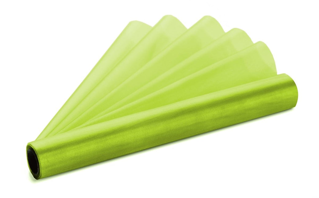 Lime Groene Organza Stof 36cm 9m van Partydeco koop je bij Partywinkel