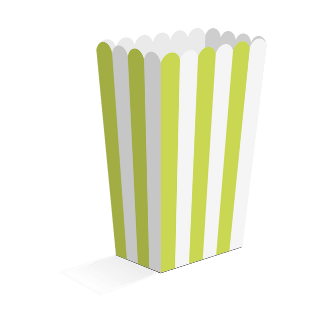 Lime Groene Popcorn Bakjes 13,5cm 8st van WeFiesta koop je bij Partywinkel