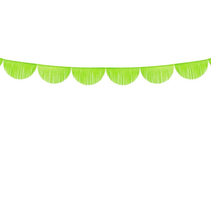 Lime Groene Slingers Crepe Franje Rond XL 3m van Partydeco koop je bij Partywinkel