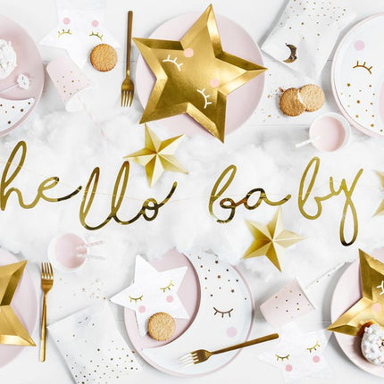 Little Star Star Borden Goud 27cm 6st van Partydeco koop je bij Partywinkel