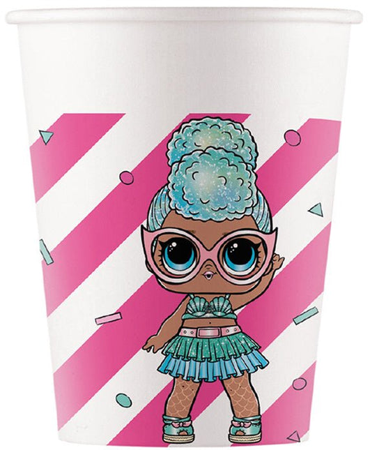 Lol Bekers Glitter 200ml 8st van Procos koop je bij Partywinkel