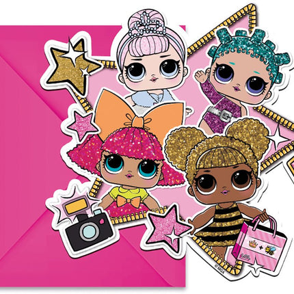 LOL Surprise Uitnodigingen 14,2cm 6st van Procos koop je bij Partywinkel