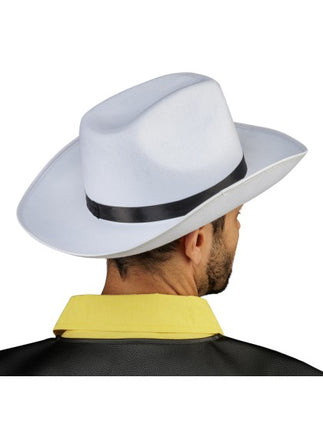Sombrero de vaquero Lucky Luke blanco, talla única