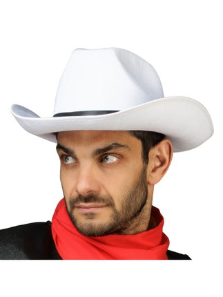 Sombrero de vaquero Lucky Luke blanco, talla única