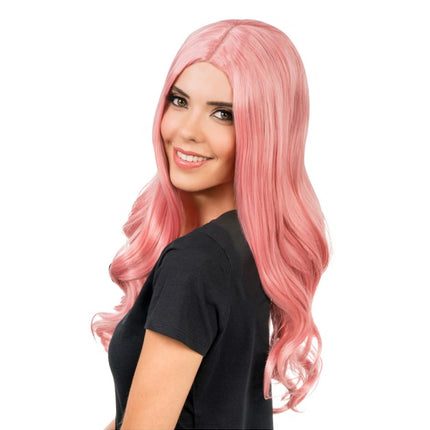 Peluca Luna rosa claro, 66 cm