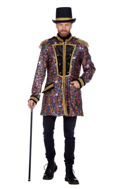 Luxe jas pailletten multicolour - Partywinkel - 8720059079162