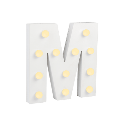 M Licht Letter 16,5cm van Paper Dreams koop je bij Partywinkel