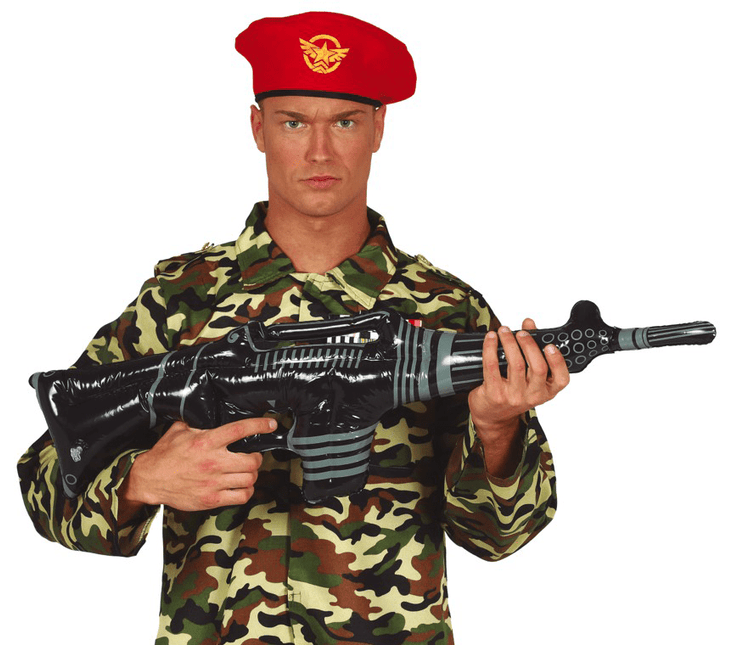 Machinepistool Opblaasbaar 90cm van Fiestas Guirca koop je bij Partywinkel