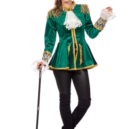 Markiezin Jas Groen Goud Dames van Wilbers & Wilbers koop je bij Partywinkel