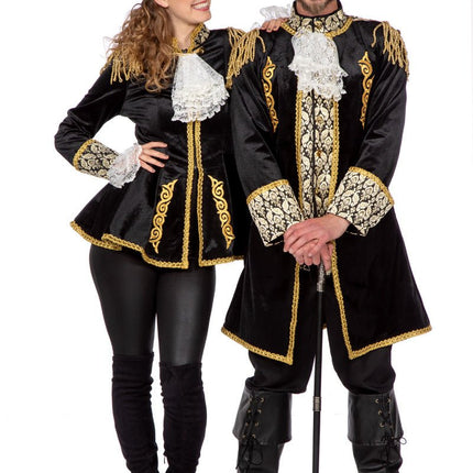 Markiezin Jas Zwart Goud Dames van Wilbers & Wilbers koop je bij Partywinkel