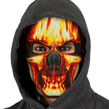 MASKER BRANDENDE SCHEDEL - STOF van Widmann koop je bij Partywinkel