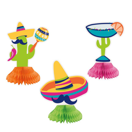 Mexicaanse Tafeldecoratie Honeycomb 3 delig van Unique koop je bij Partywinkel