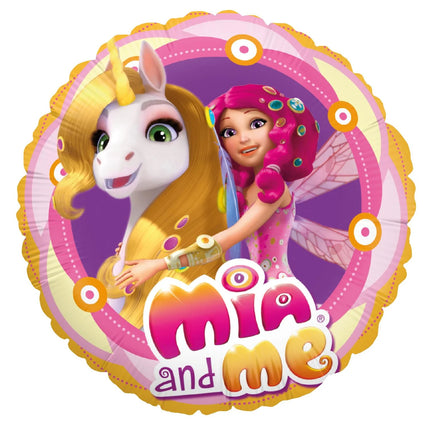 Mia And Me: globo de helio de colores, redondo, vacío, 45 cm