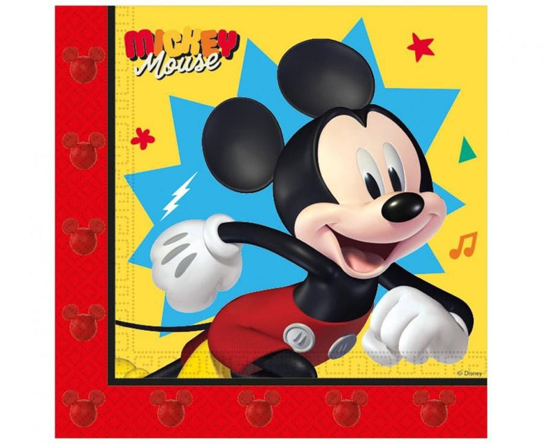 Mickey Jump Into Fun Fsc 2 Laags Papieren Servetten 33X33Cm 20St van Procos koop je bij Partywinkel