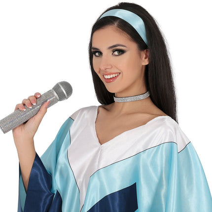 Microphone with glitter 21 cm van Fiestas Guirca koop je bij Partywinkel