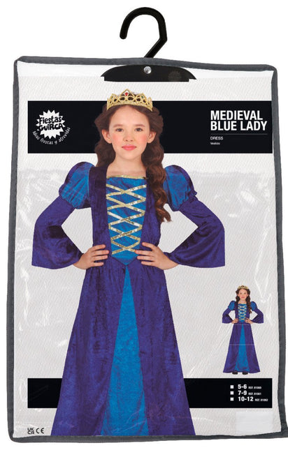 Midddeleeuwse Prinses Kostuum Blauw Meisje van Fiestas Guirca koop je bij Partywinkel