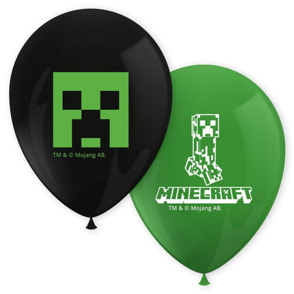 Minecraft Ballonnen 30cm 8st van Procos koop je bij Partywinkel