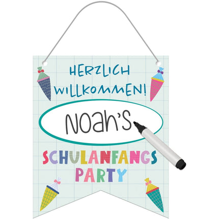 Mini Banner Schulanfang - 25x30cm van Folat koop je bij Partywinkel