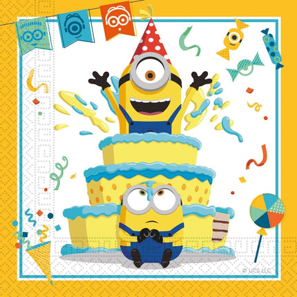 Minions Servetten 33cm 20st van Procos koop je bij Partywinkel