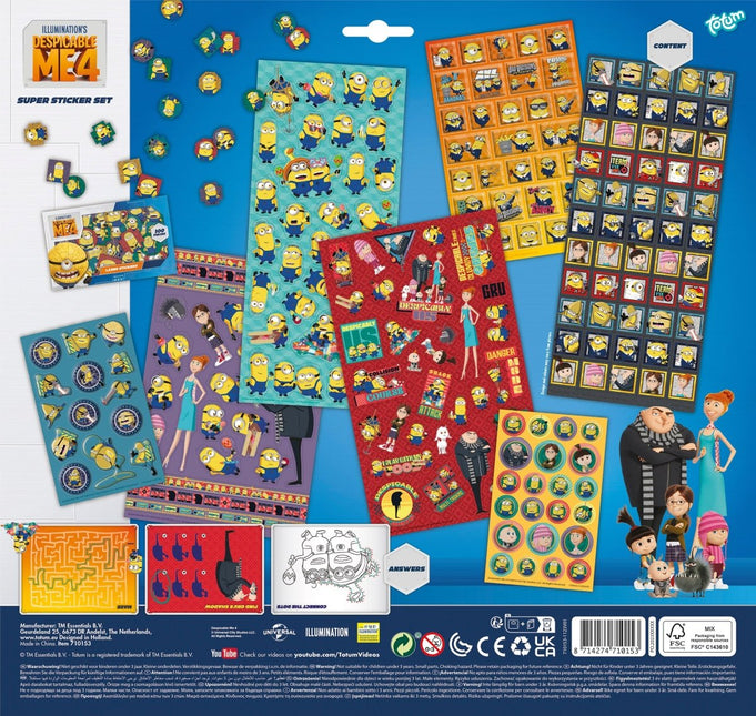 Minions Stickers 7st - Partywinkel - 8714274710153