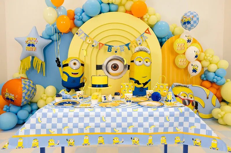 Minions Tafelkleed Blauw Geel 1,8m van Partydeco koop je bij Partywinkel