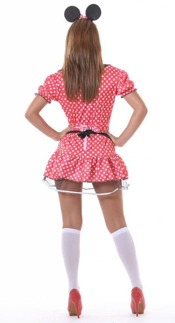 Minnie Mouse Kostuum Wit Rood Dames - Partywinkel - 8434077805091