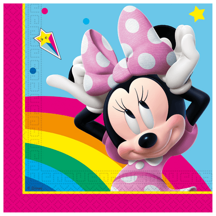 Minnie Mouse Servetten Gekleurd 33cm 20st van Procos koop je bij Partywinkel